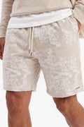 Beige Comfort Jakarlı Şort