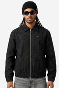 Black Zipper Jakarlı Ceket