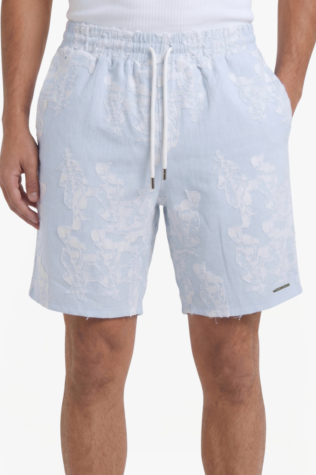 Baby Blue Comfort Jakarlı Şort