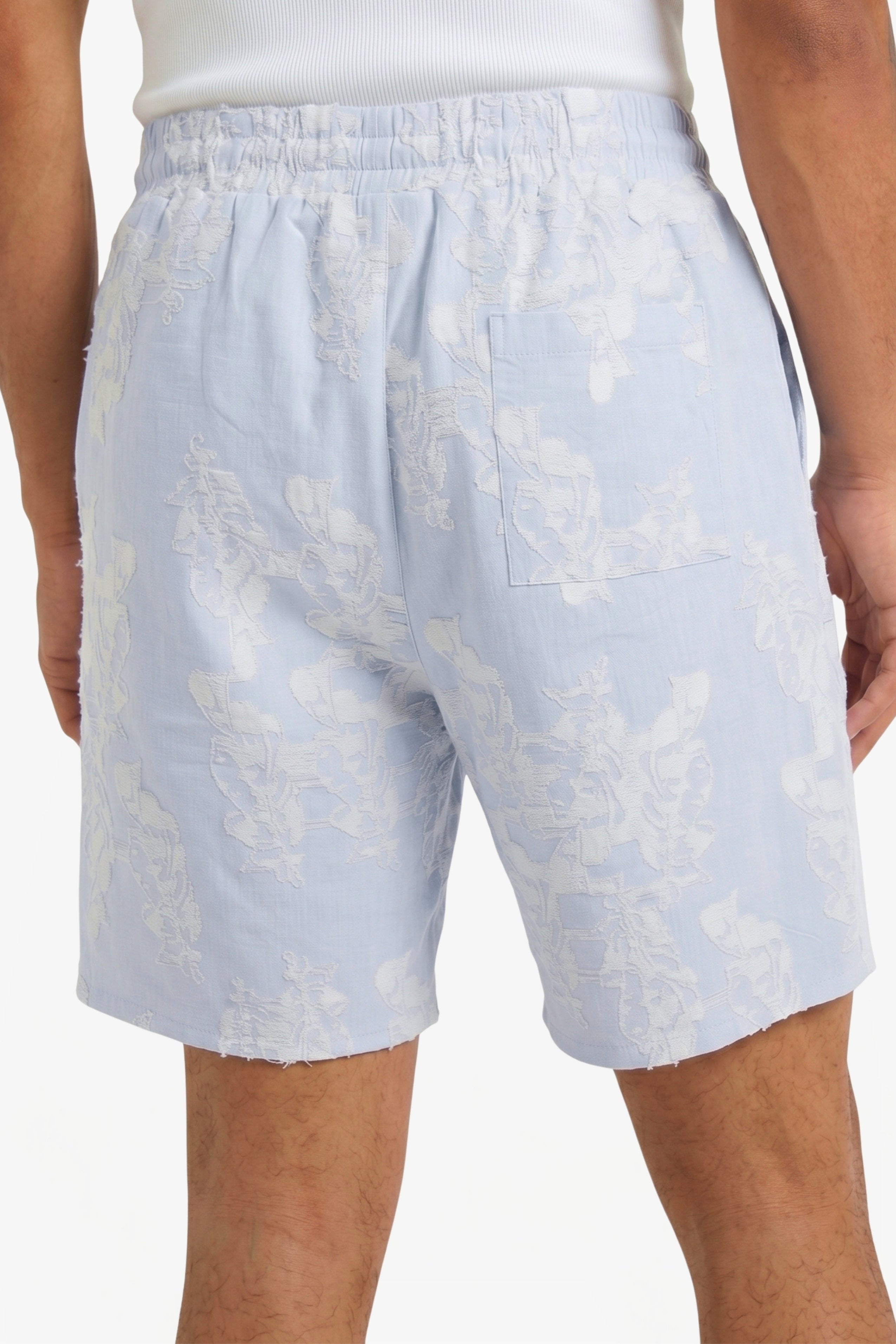 Baby Blue Comfort Jakarlı Şort