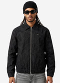 Black Zipper Jakarlı Ceket
