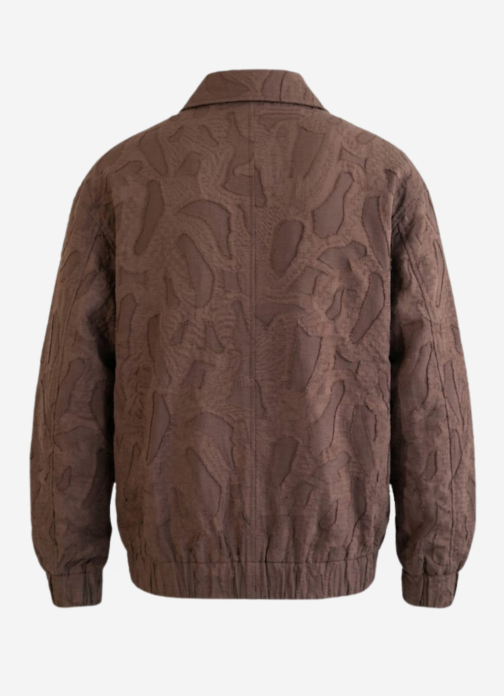 Dark Coffee Zipper Jakarlı Ceket