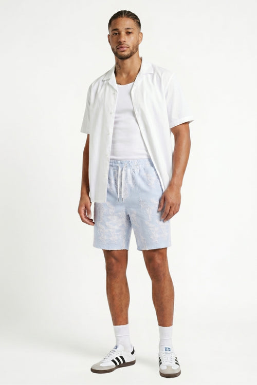 Baby Blue Comfort Jakarlı Şort