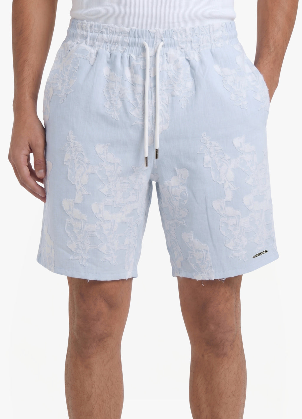 Baby Blue Comfort Jakarlı Şort
