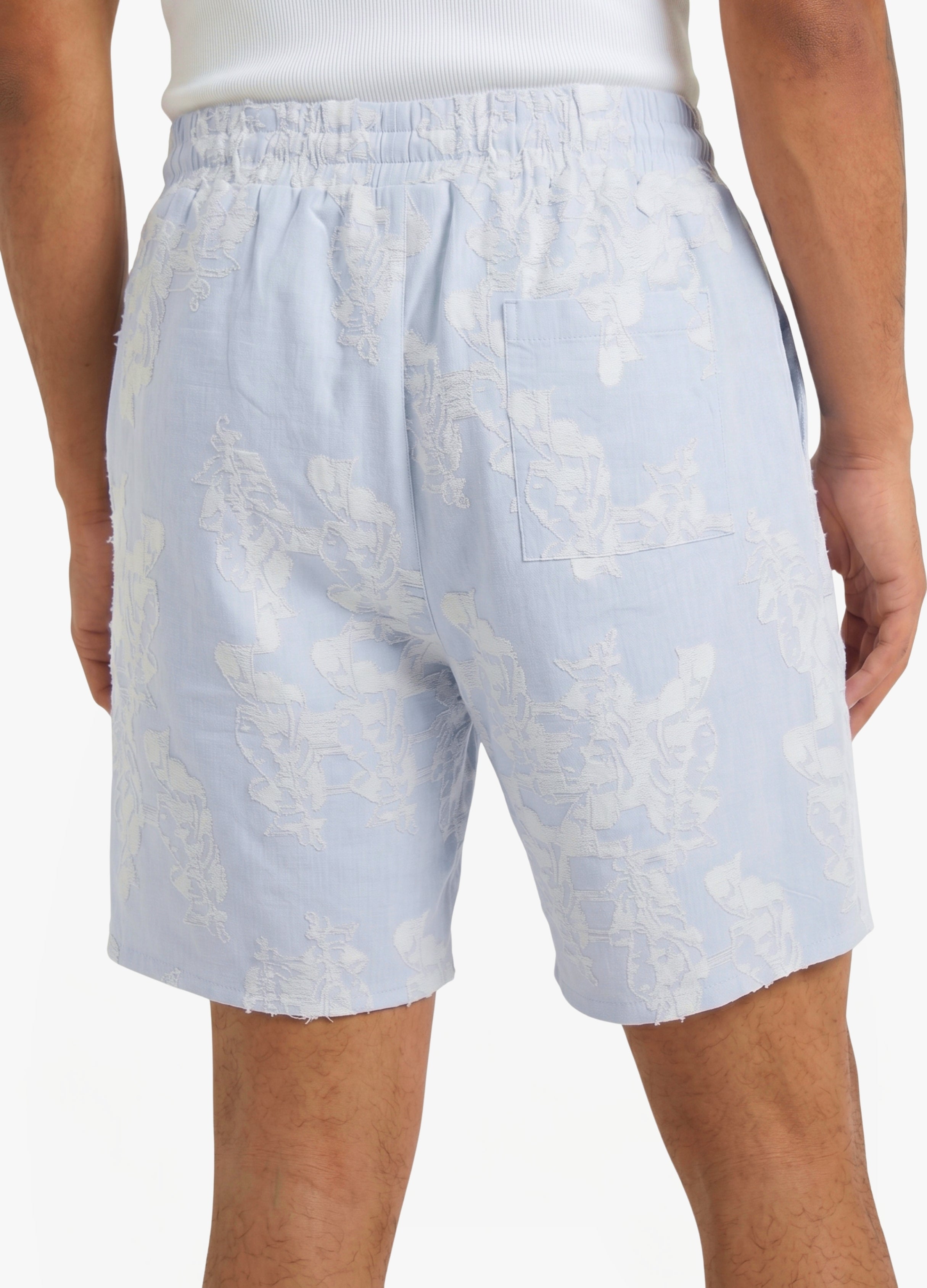 Baby Blue Comfort Jakarlı Şort