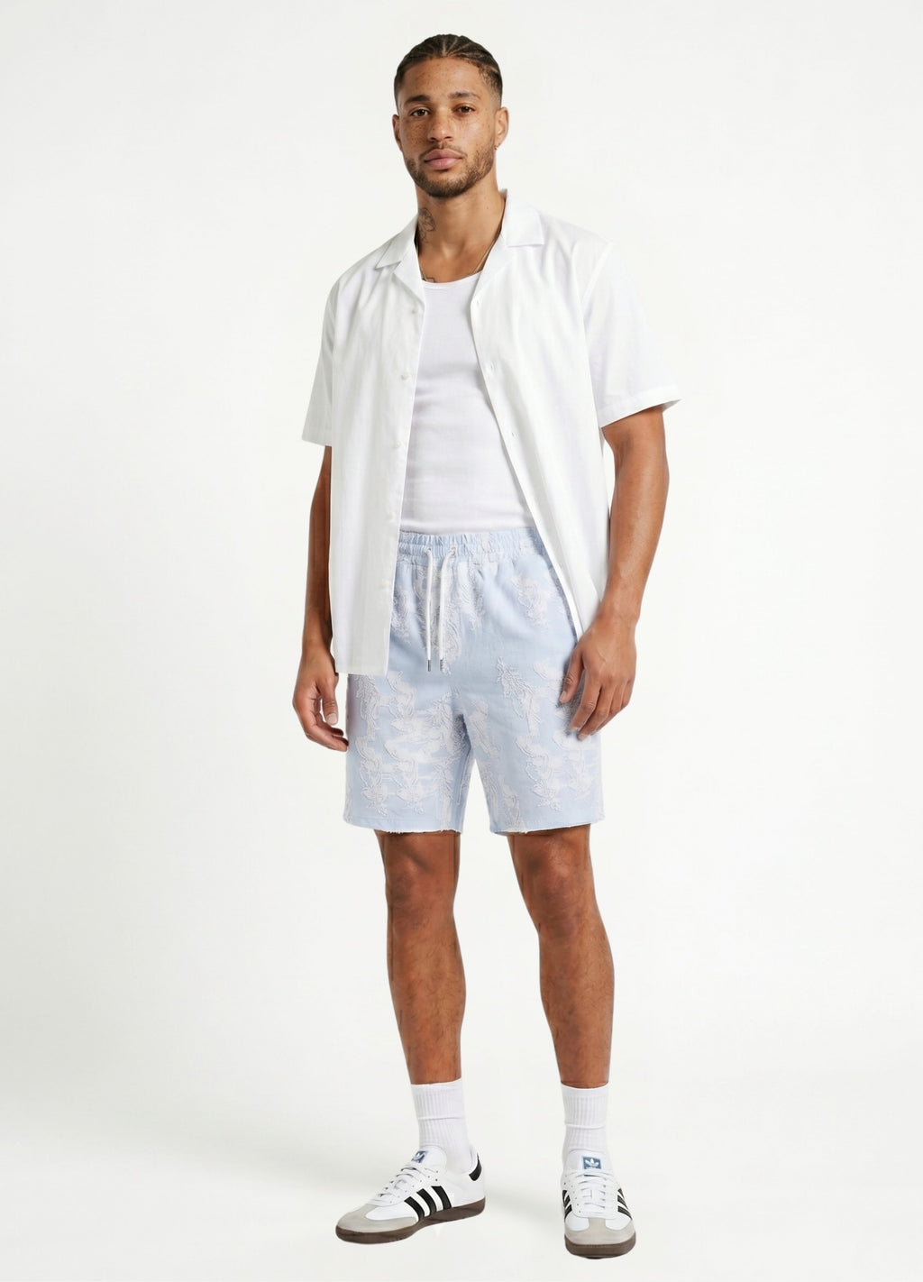 Baby Blue Comfort Jakarlı Şort