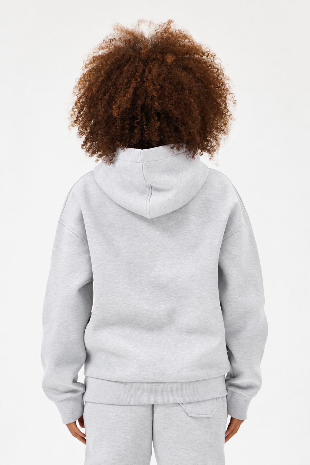 Grey Melange Panda Kumaş Kadın Sweatshirt