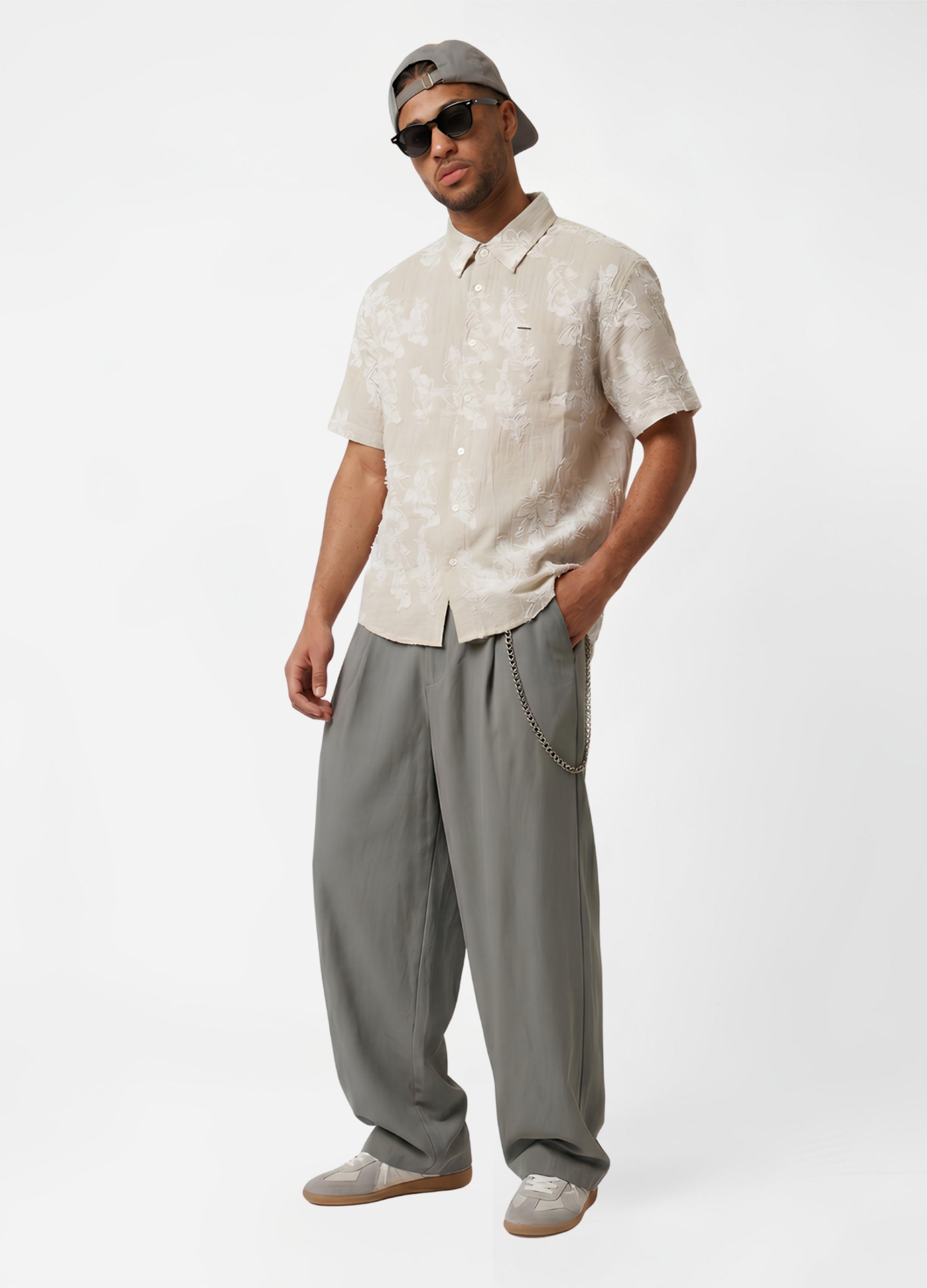 Beige Cep Detaylı Comfort Gömlek