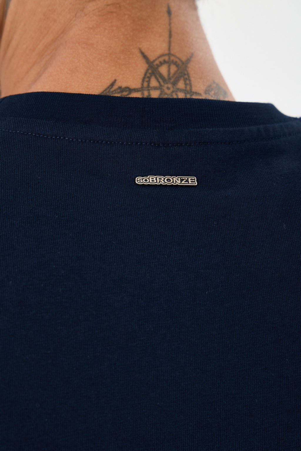 Navy Blue Signature Nakışlı Comfort T-shirt
