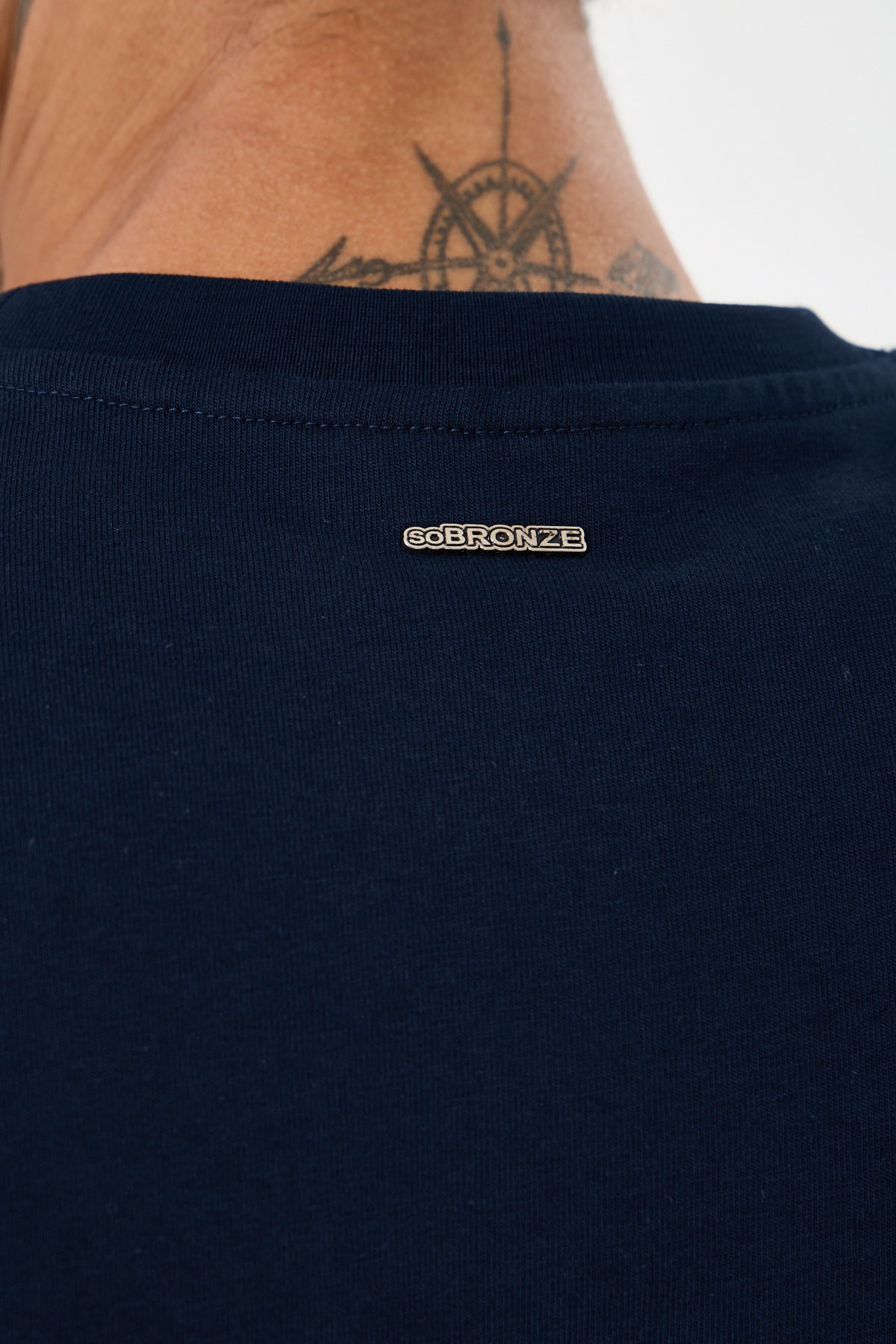 Navy Blue Signature Nakışlı Comfort T-shirt