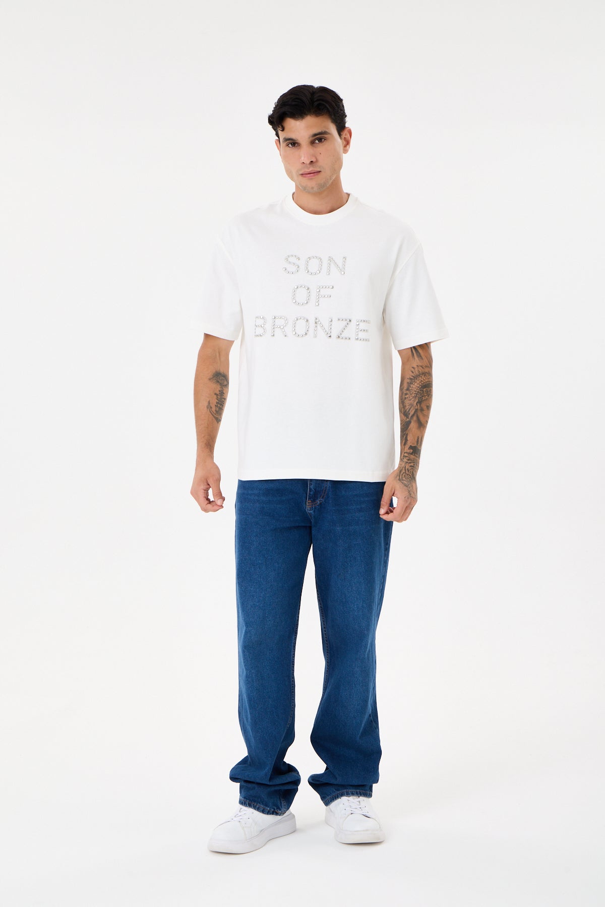 Off White Rivet Taşlı Comfort T-shirt