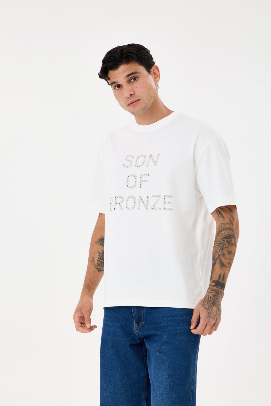 Off White Rivet Taşlı Comfort T-shirt