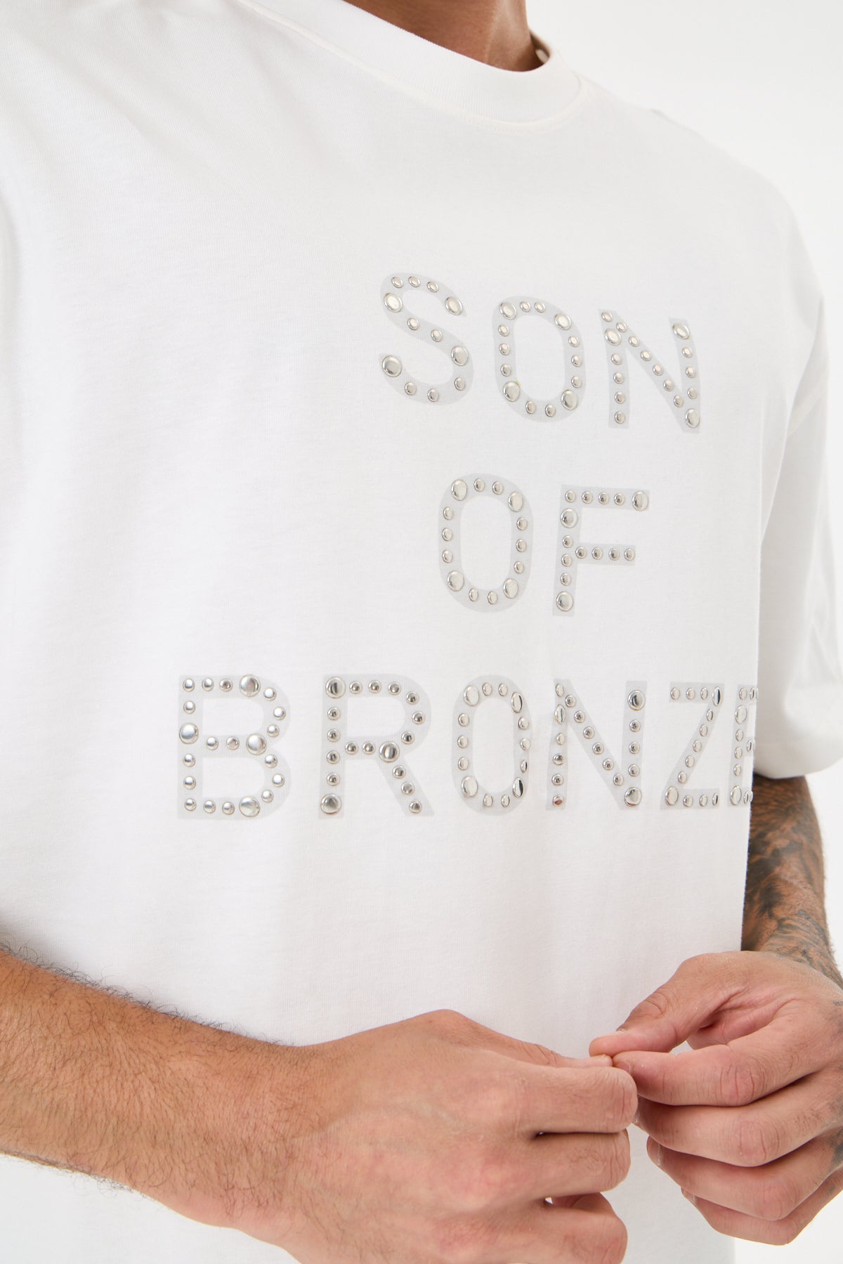 Off White Rivet Taşlı Comfort T-shirt
