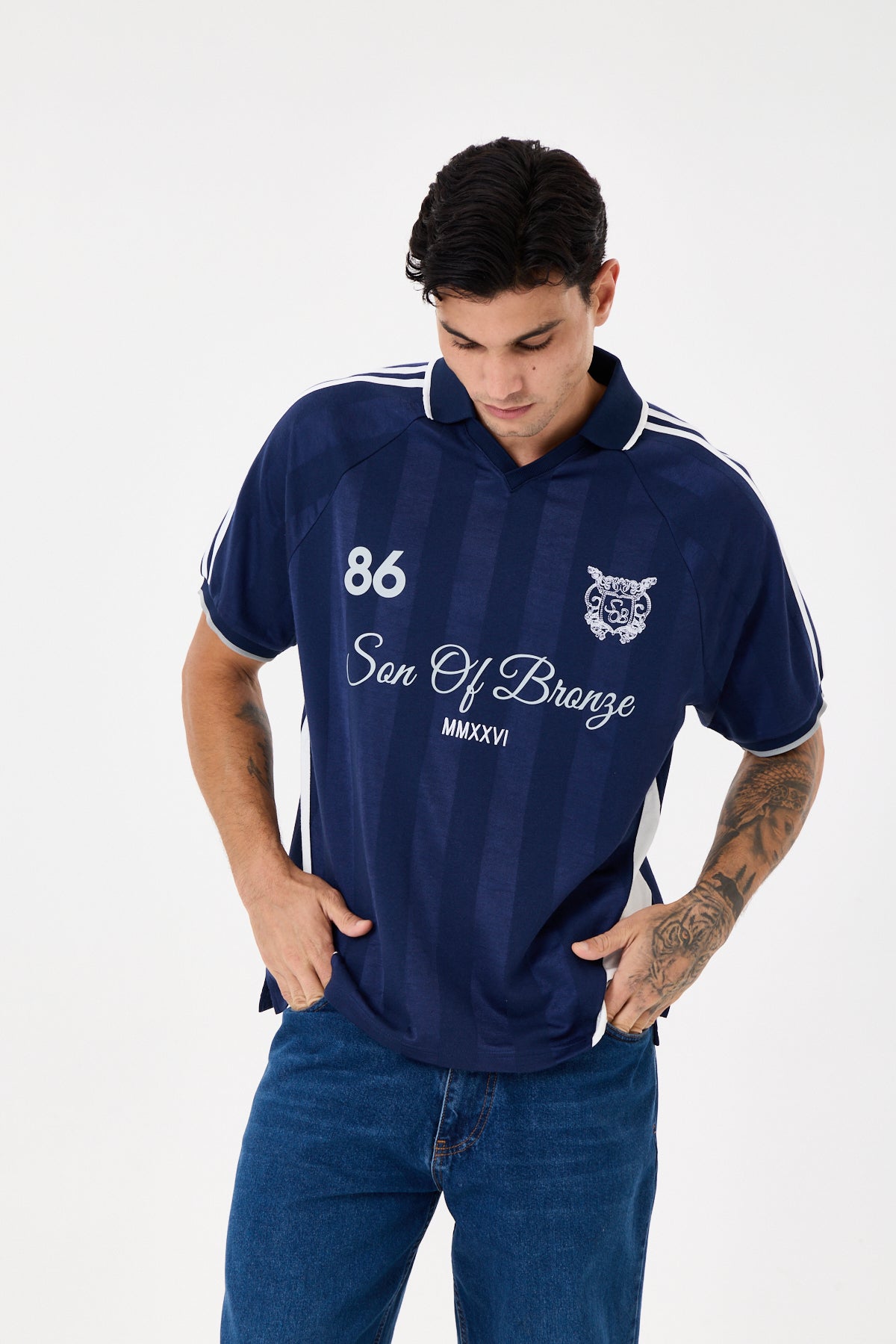Navy Blue Forma Polo T-shirt