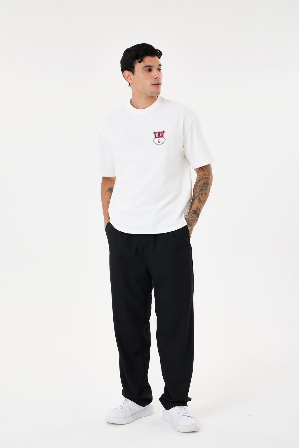 Off White Sırt Baskılı Comfort T-shirt
