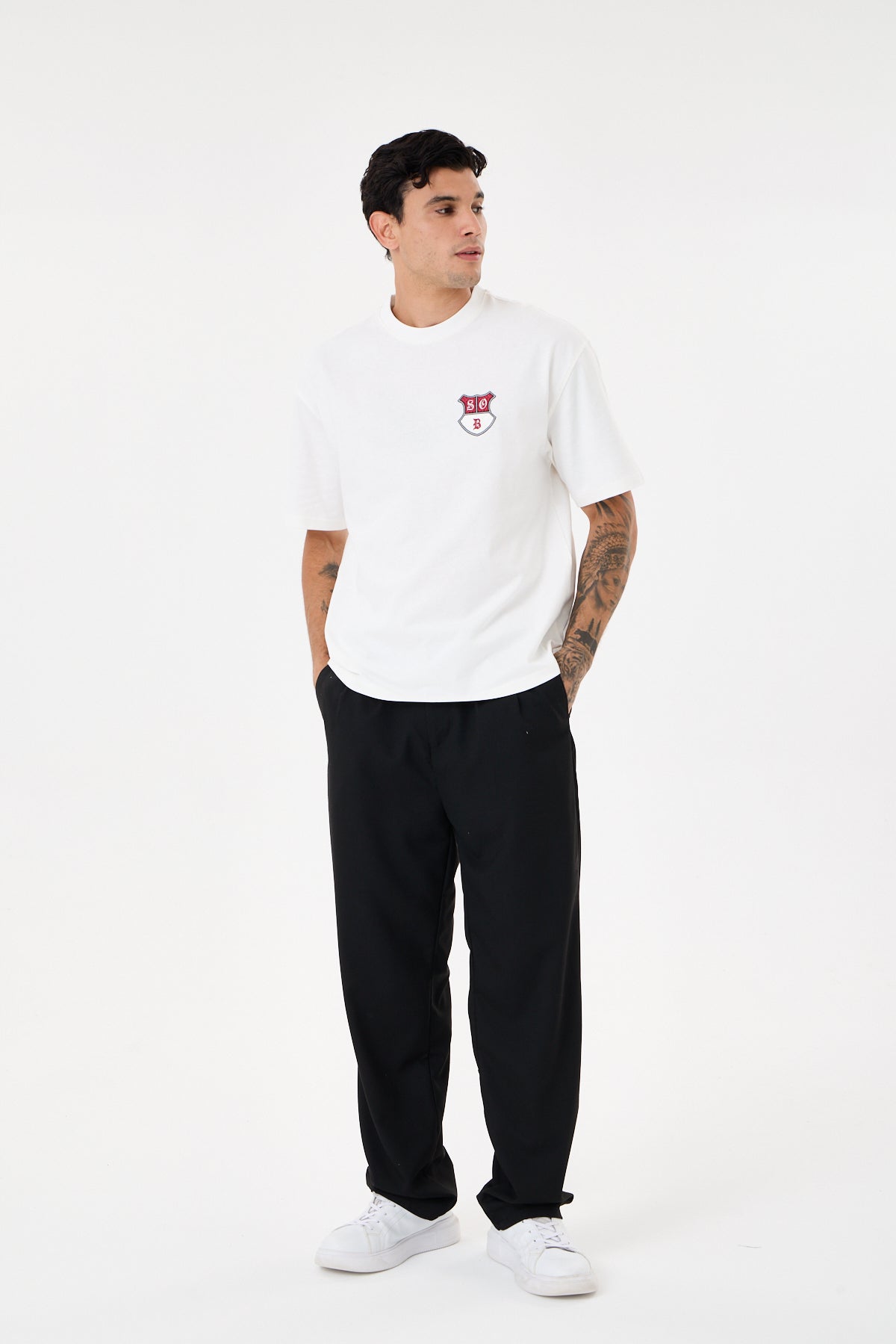 Off White Sırt Baskılı Comfort T-shirt