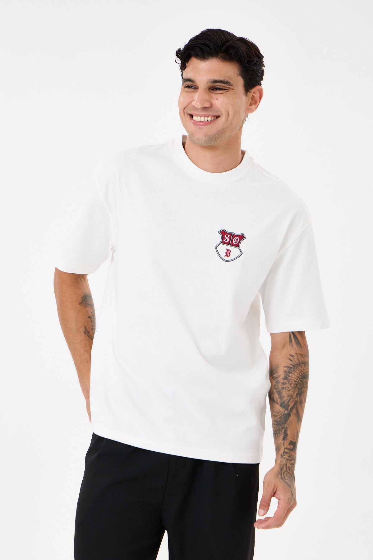 Off White Sırt Baskılı Comfort T-shirt