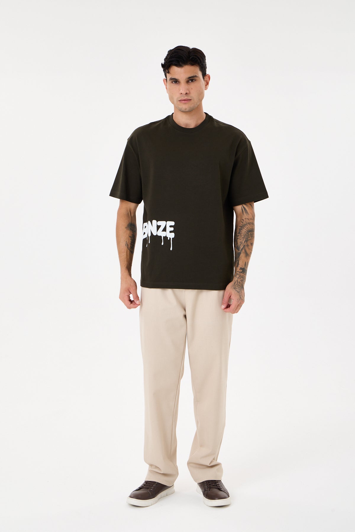 Dark Green Glow Puff Comfort T-Shirt