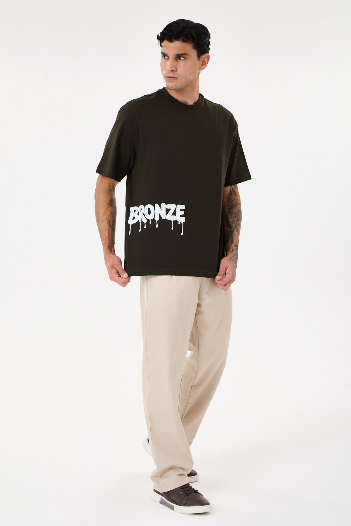 Dark Green Glow Puff Comfort T-Shirt
