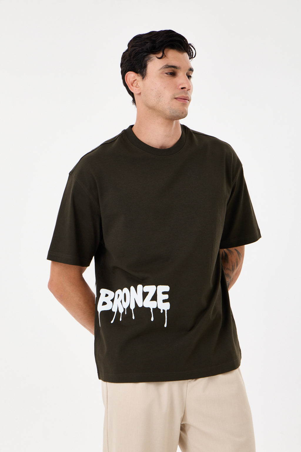 Dark Green Glow Puff Comfort T-Shirt