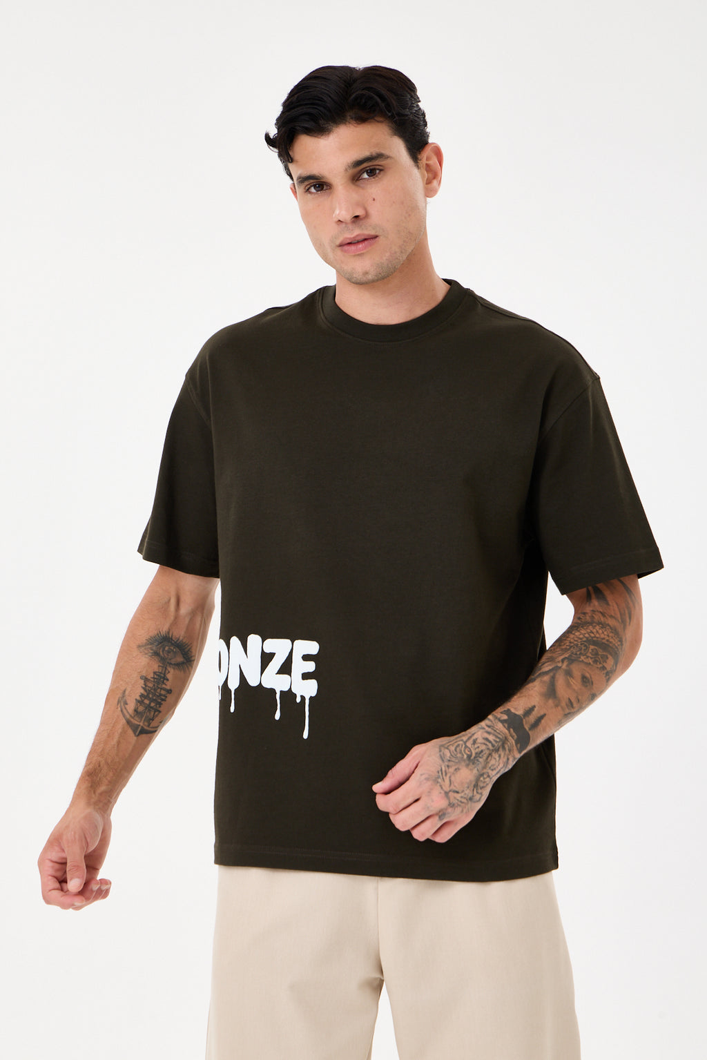 Dark Green Glow Puff Comfort T-Shirt