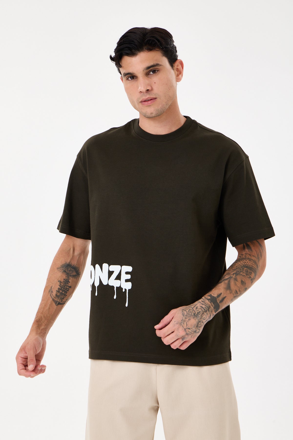 Dark Green Glow Puff Comfort T-Shirt