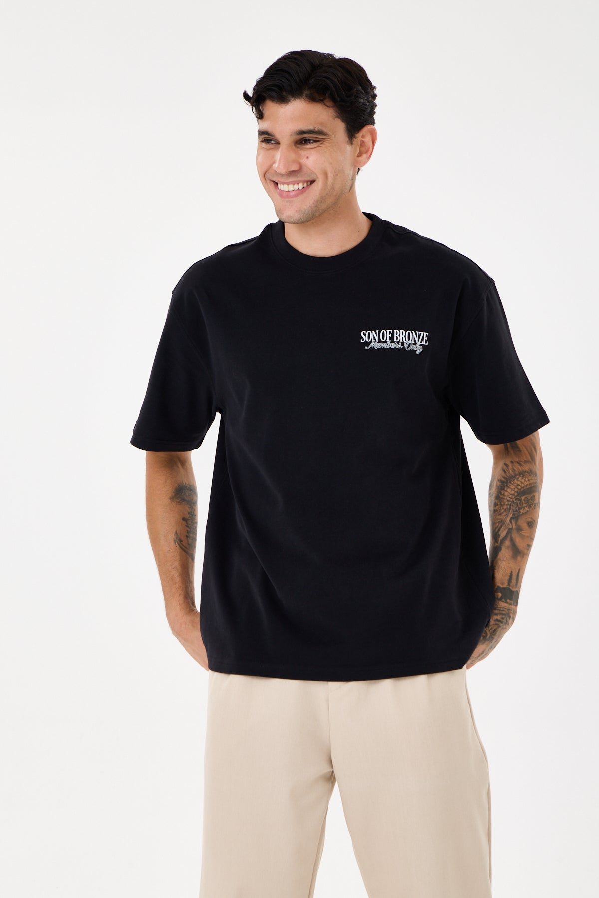 Black Sırt Baskılı Comfort T-shirt