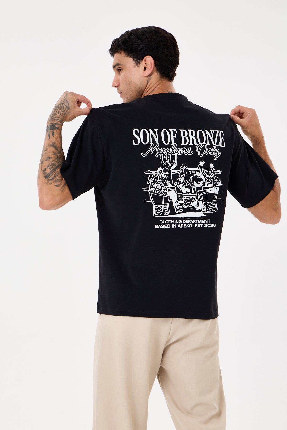 Black Sırt Baskılı Comfort T-shirt