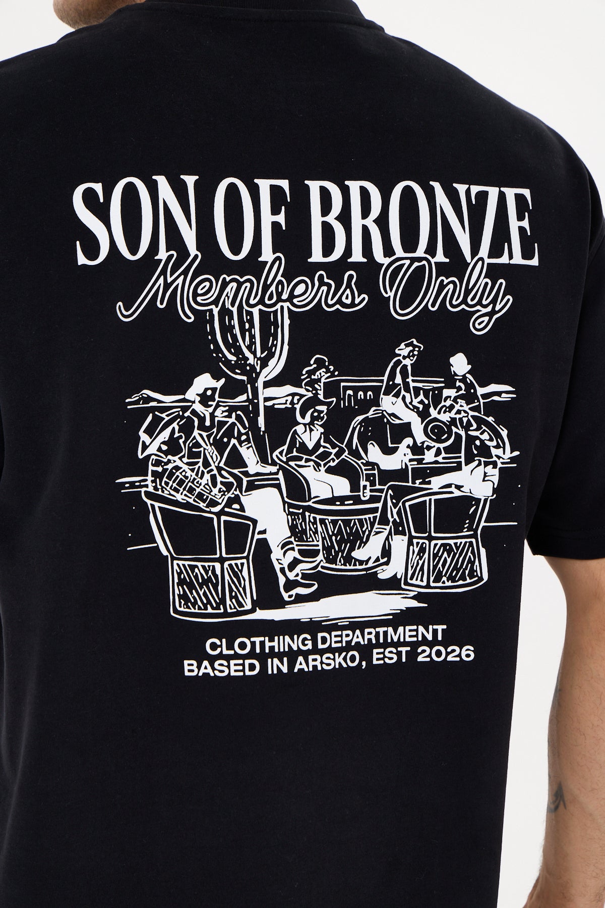 Black Sırt Baskılı Comfort T-shirt