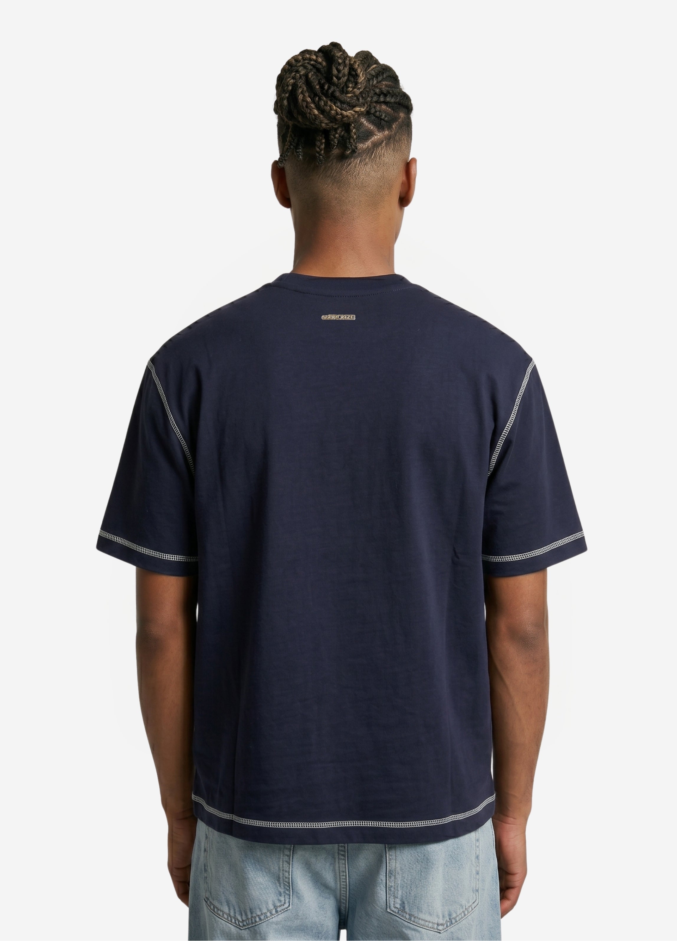 Navy Blue Signature Nakışlı Comfort T-shirt