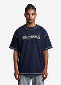 Navy Blue Signature Nakışlı Comfort T-shirt
