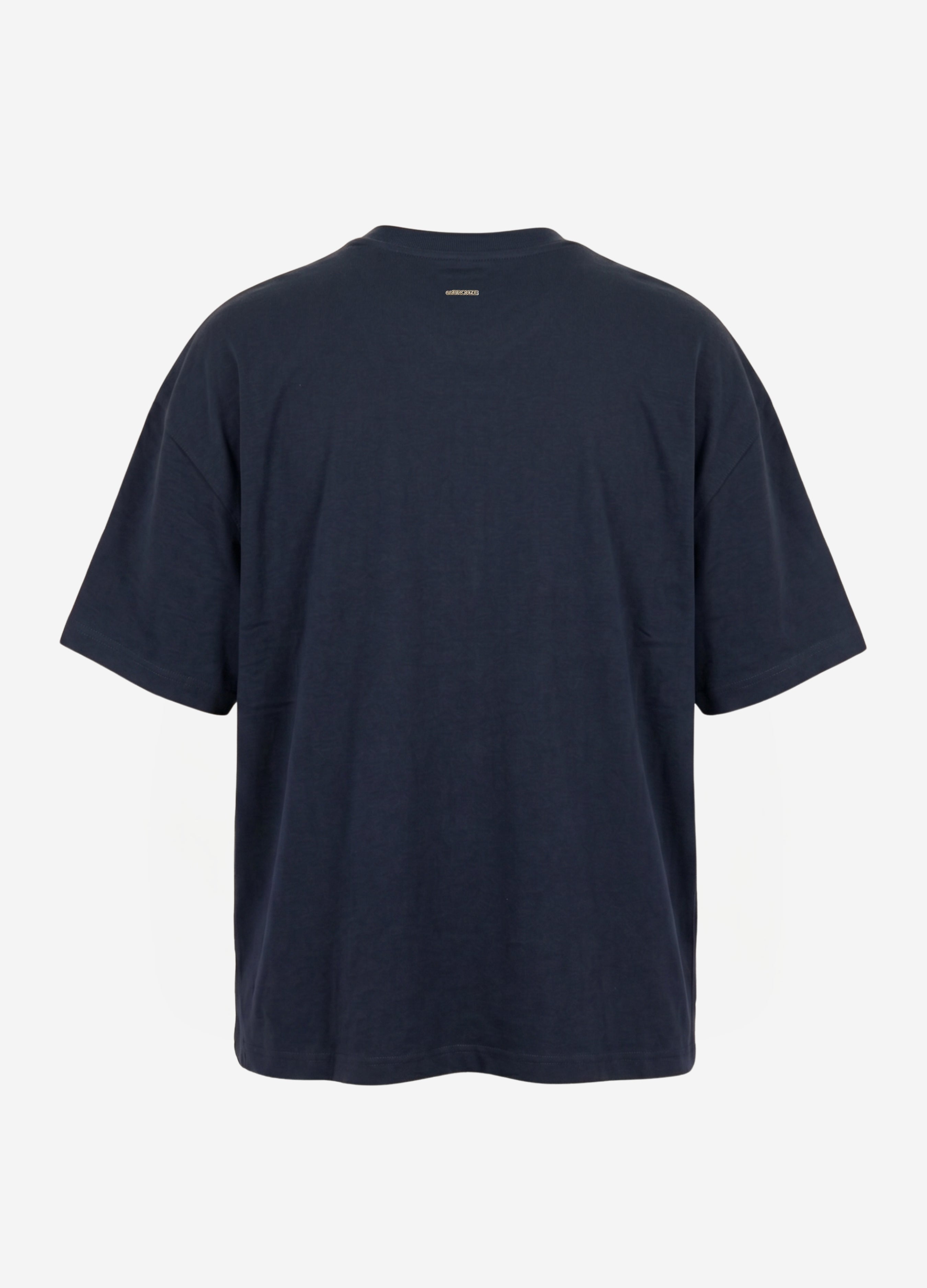 Navy Blue Eva Nakışlı Comfort T-shirt