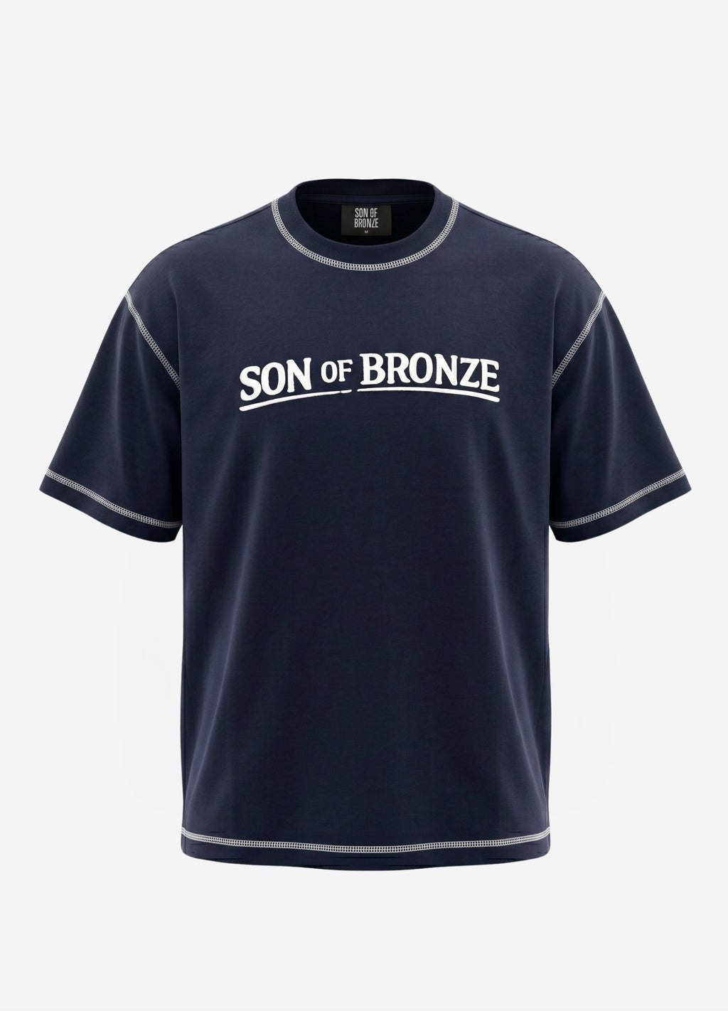 Navy Blue Signature Nakışlı Comfort T-shirt