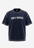 Navy Blue Signature Nakışlı Comfort T-shirt