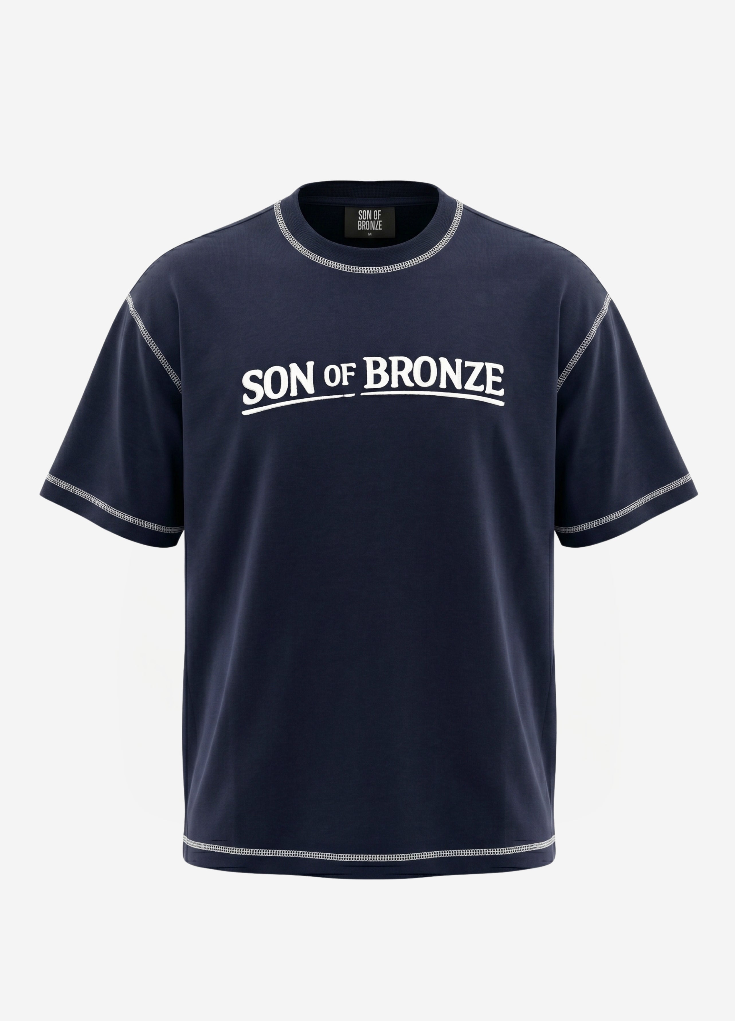 Navy Blue Signature Nakışlı Comfort T-shirt