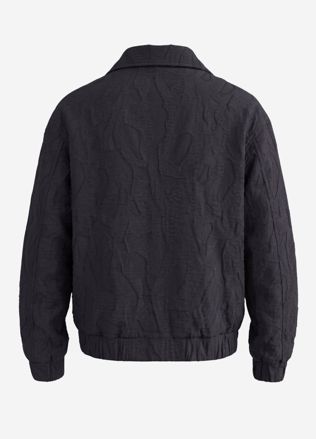 Black Zipper Jakarlı Ceket