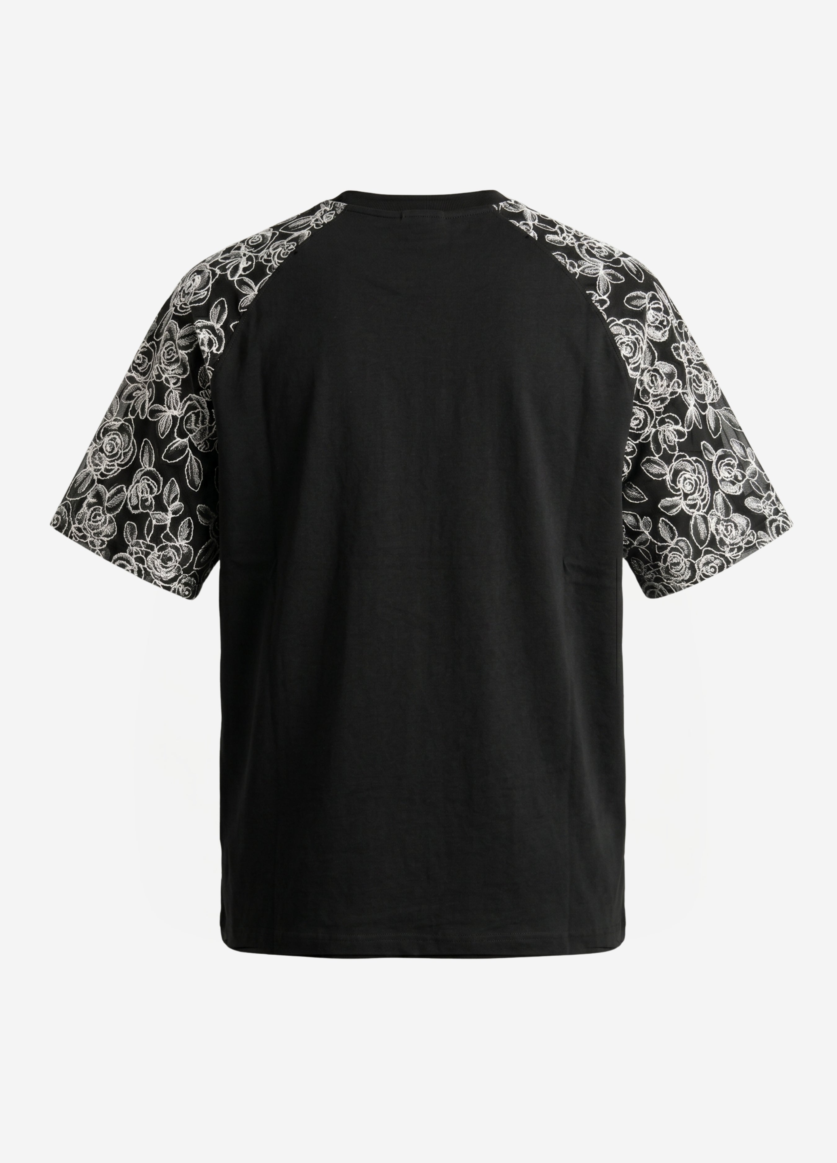 Black Brode Detaylı Reglan T-shirt