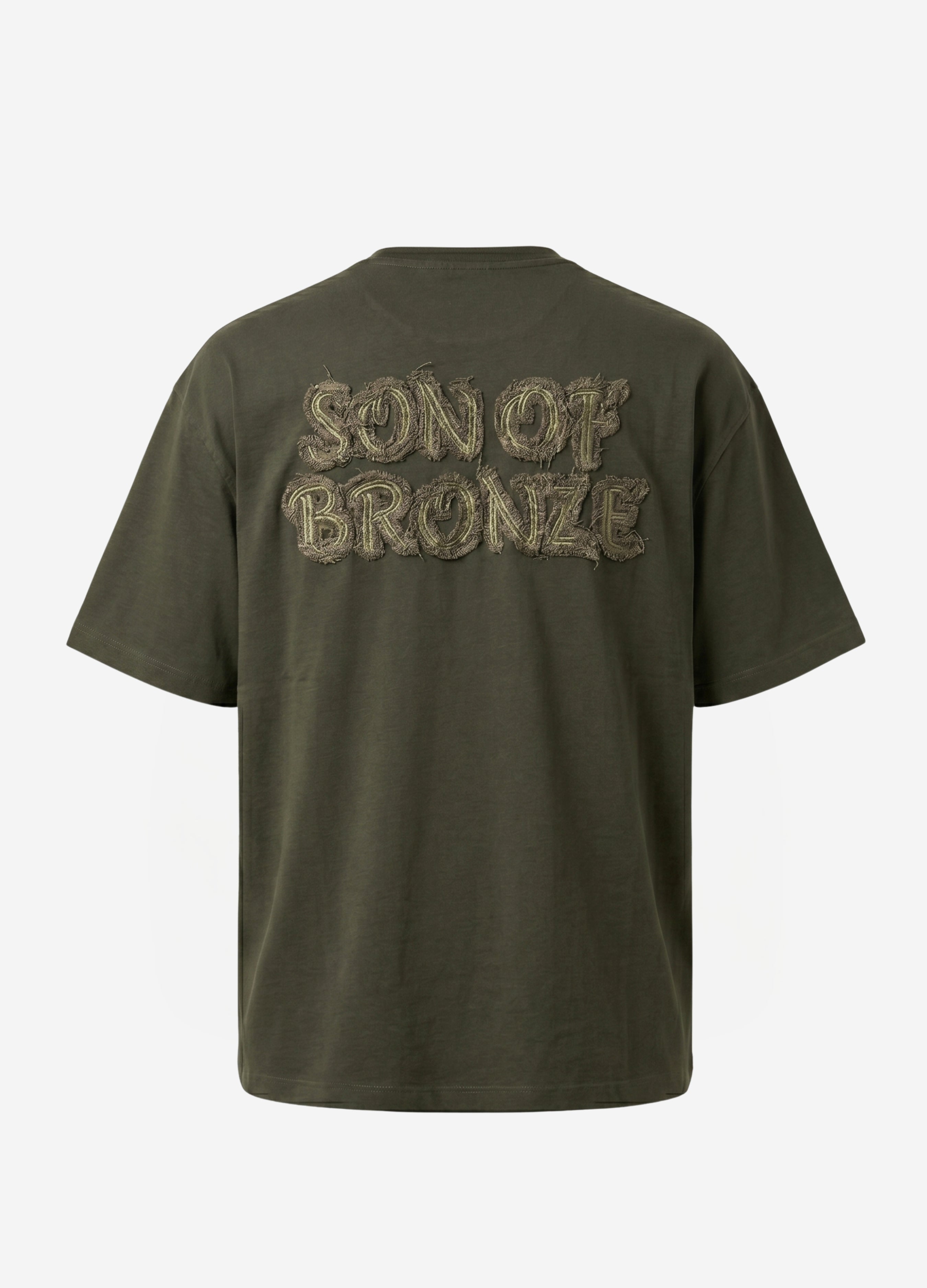 Dark Green Aplike Detaylı Comfort T-shirt