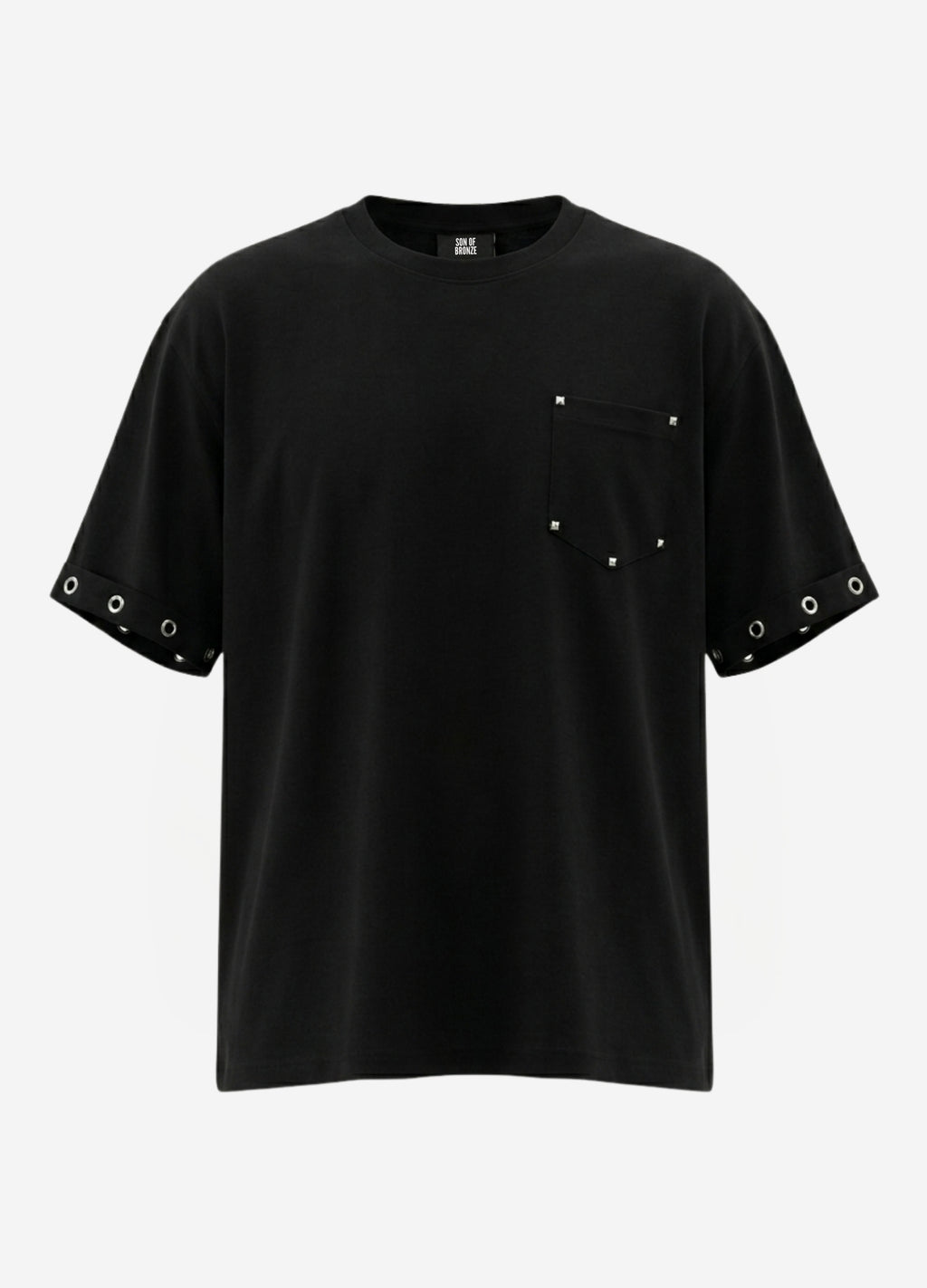 Black Kollar Kuş Gözü Detaylı Comfort T-shirt