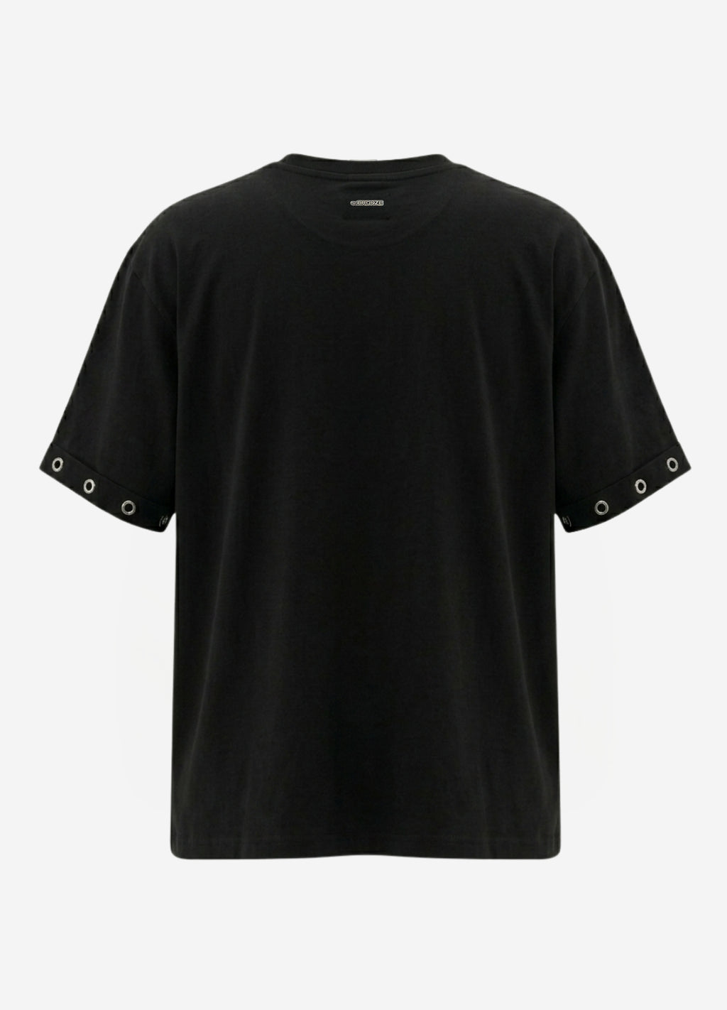 Black Kollar Kuş Gözü Detaylı Comfort T-shirt