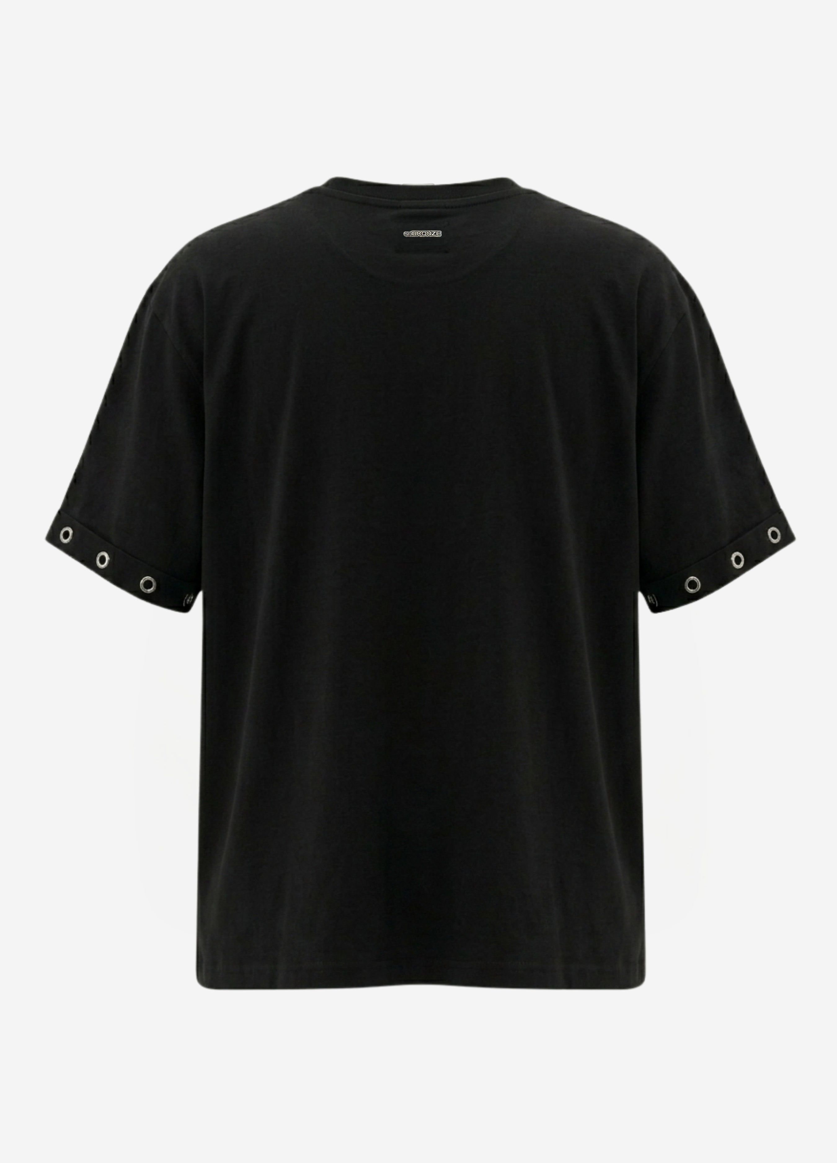 Black Kollar Kuş Gözü Detaylı Comfort T-shirt