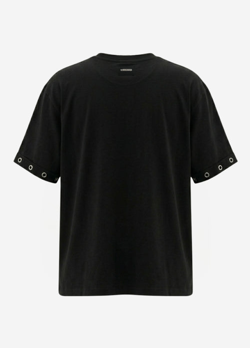 Black Kollar Kuş Gözü Detaylı Comfort T-shirt