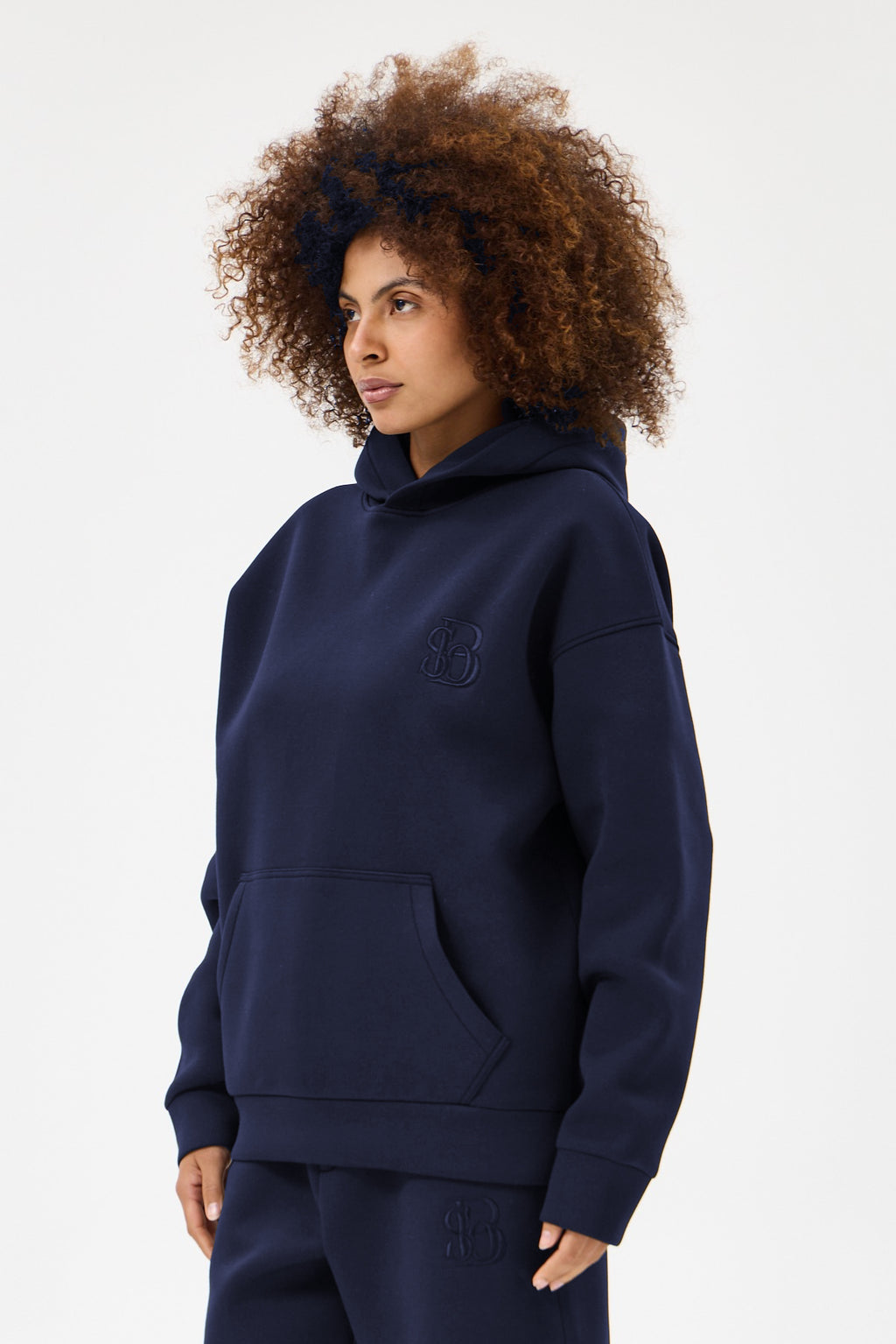 Lacivert Panda Kumaş Kadın Sweatshirt Takım