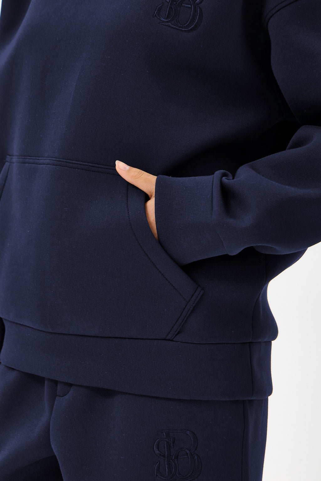 Lacivert Panda Kumaş Kadın Sweatshirt