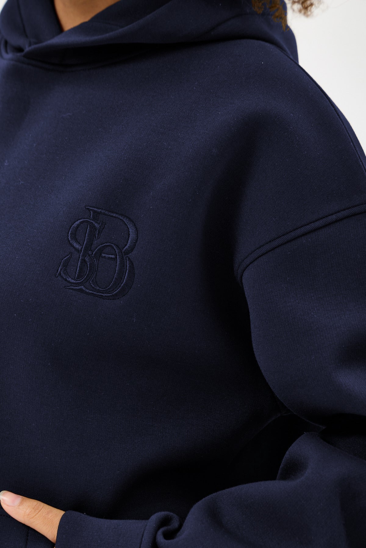 Lacivert Panda Kumaş Kadın Sweatshirt
